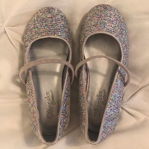 Girls holo sparkle ballet flats